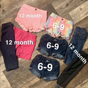 6-9 - 12 month shorts and jeans